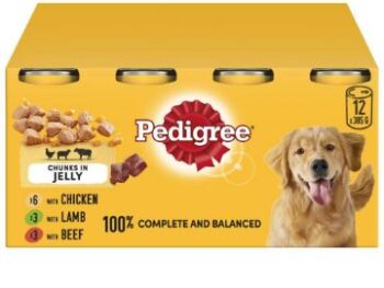 Pedigree Cans Chunks in Jelly Mixed 385g 12-Pack