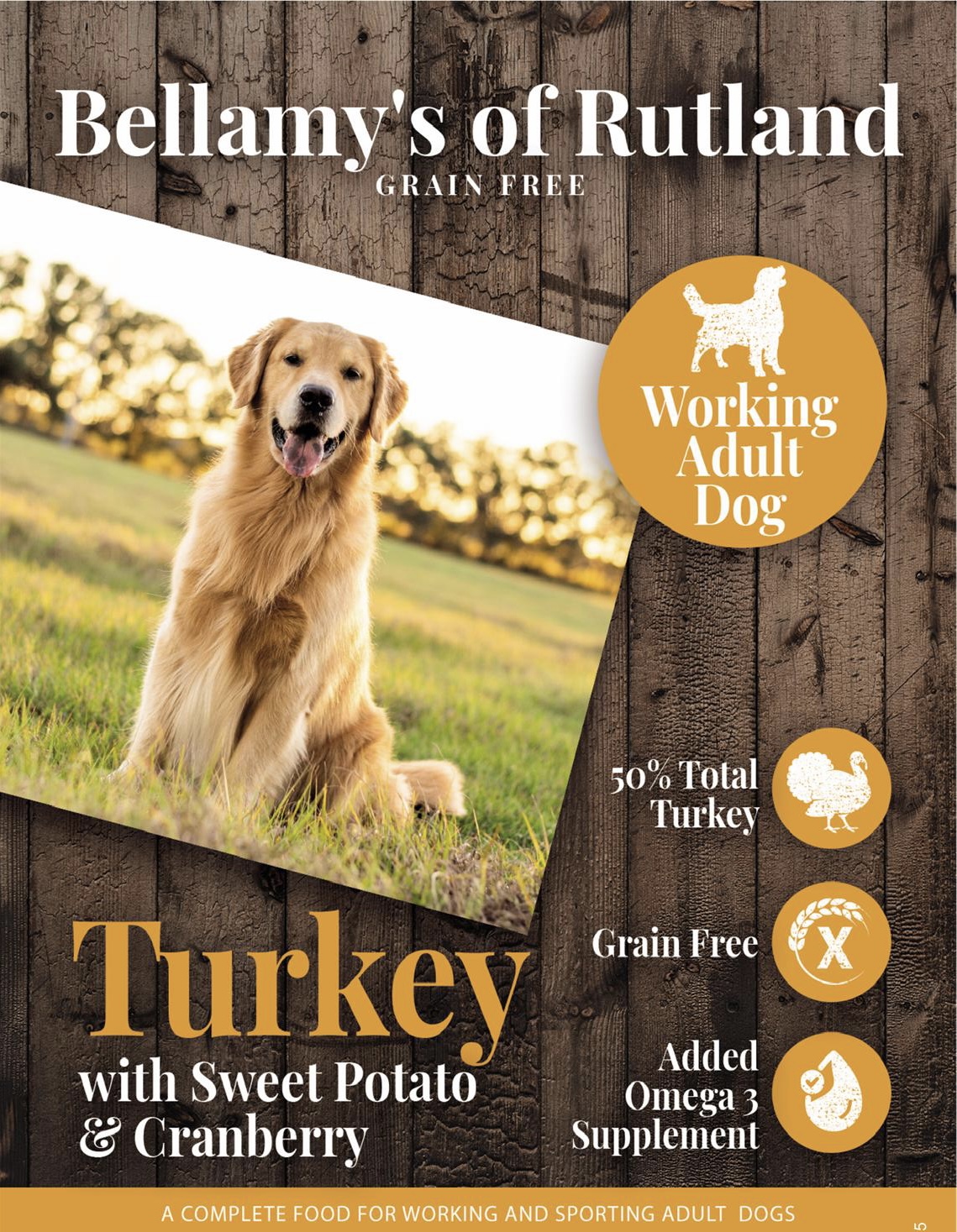 Bellamy’s grain free adult turkey 15kg