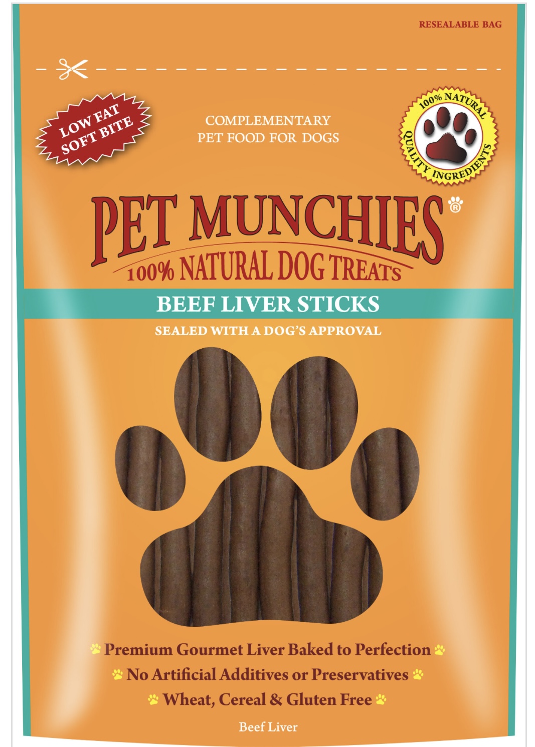 Pet Munchies Dog Treats Beef Liver Sticks 90g