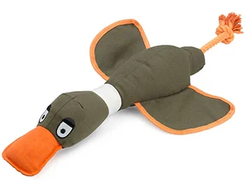 House of Paws Canvas Squeaky Duck Thrower Dog Toy XL - 67cm