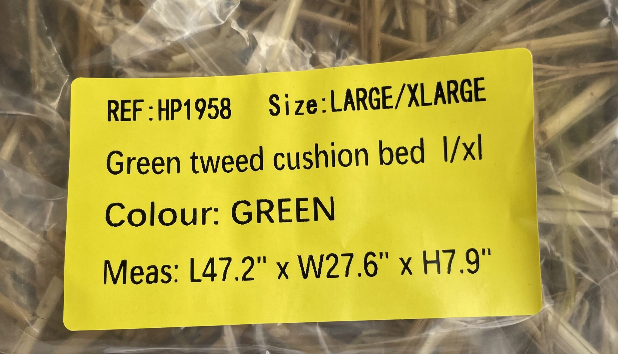 House of Paws Green Cushion Tweed Dog Bed L/XL - Image 5