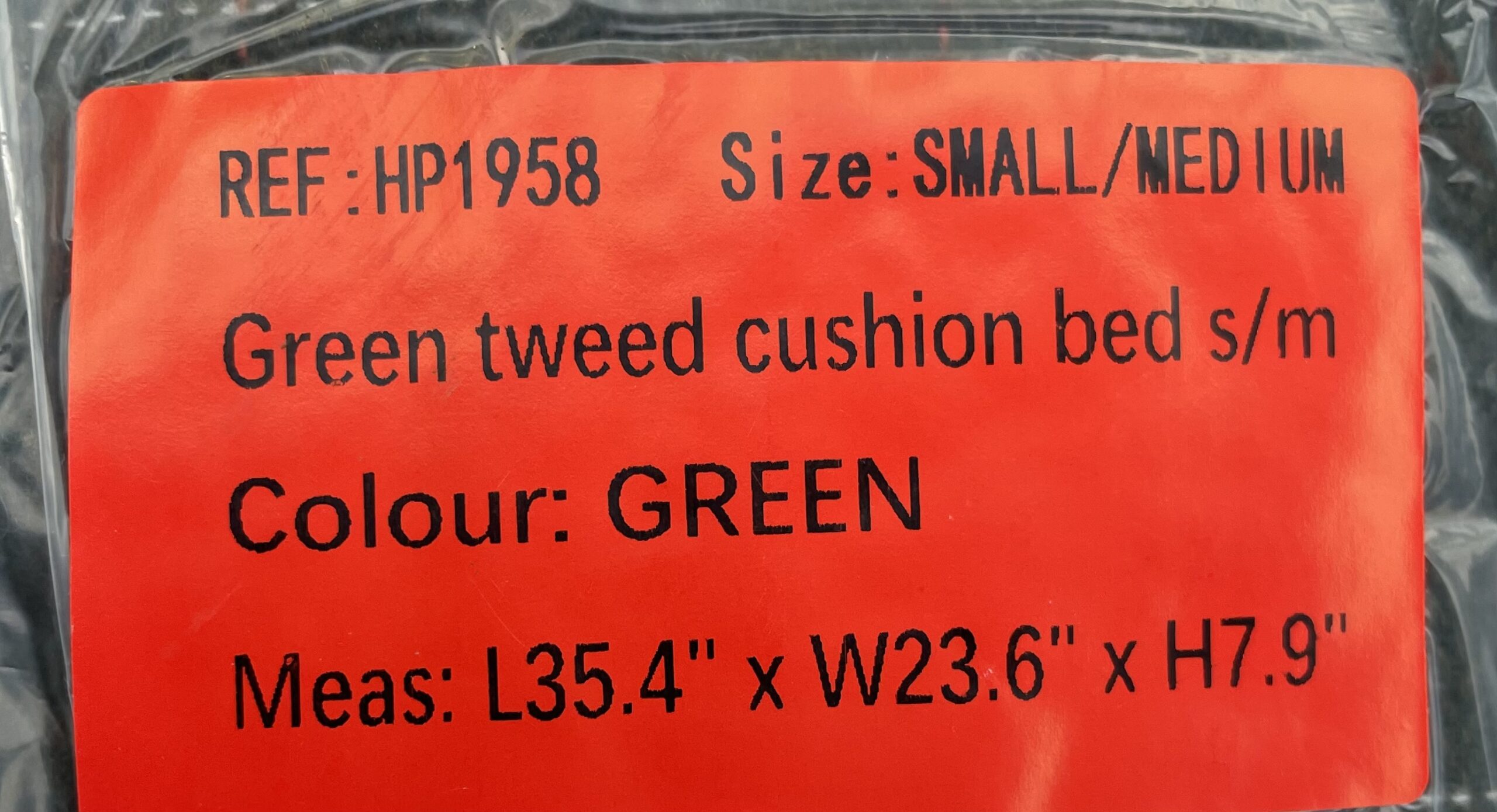 House of Paws Green Cushion Tweed Dog Bed L/XL - Image 4