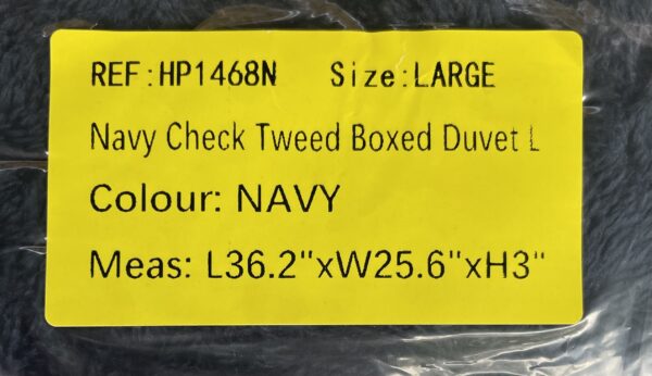 House of Paws Navy Tweed Dog Bed - Image 3