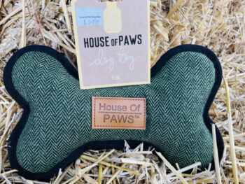 House of Paws Tweed Squeaky Bone