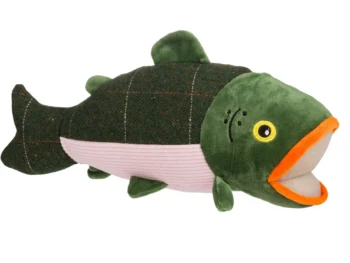 House of Paws Tweed Salmon Squeaky Dog Toy 32cm