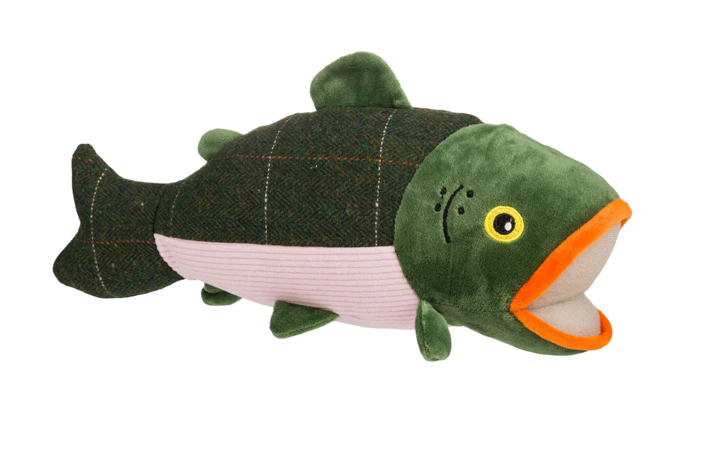 House of Paws Tweed Salmon Squeaky Dog Toy 32cm