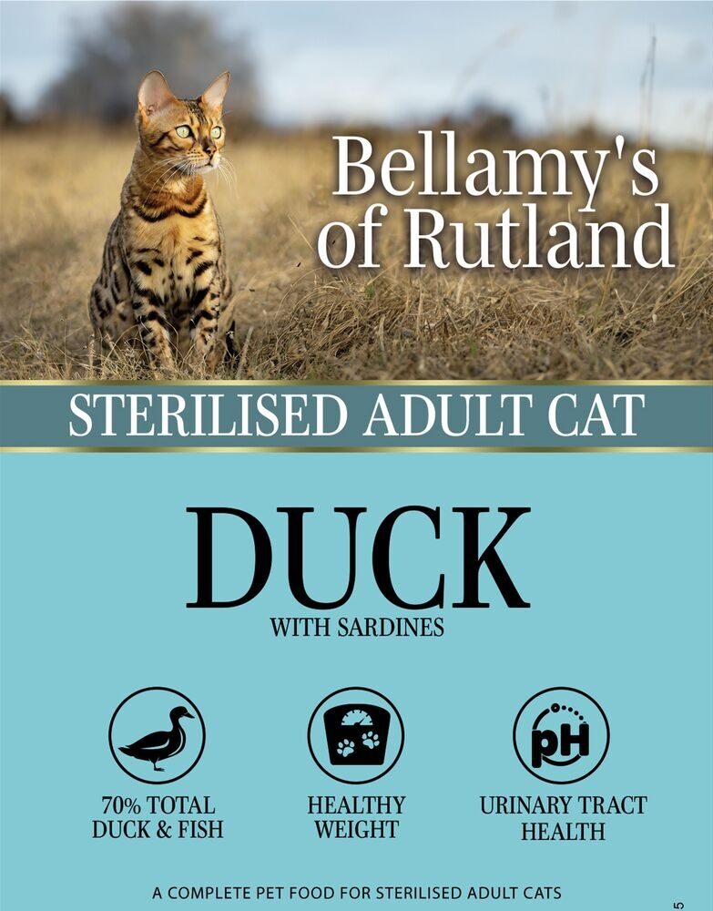 Bellamy's Superfood Sterilised Duck with Sardines Adult Complete Cat food