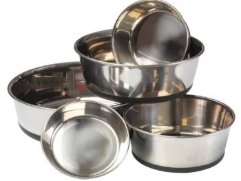 Stainless Steel Dog Bowl With Silicon Base