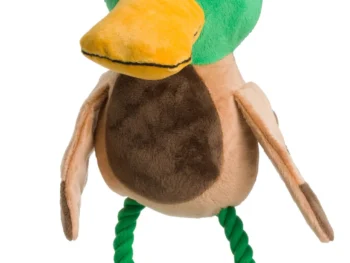 House of Paws Rope Legs Duck Squeaky Dog Toy