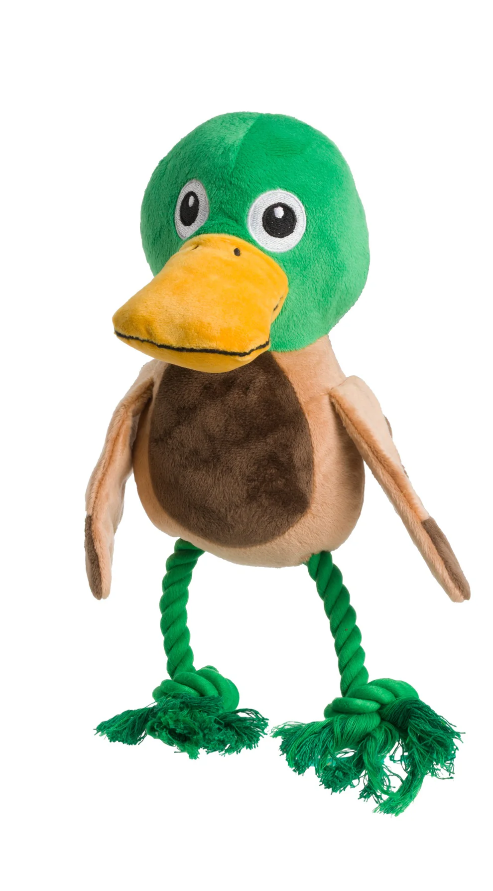 House of Paws Rope Legs Duck Squeaky Dog Toy
