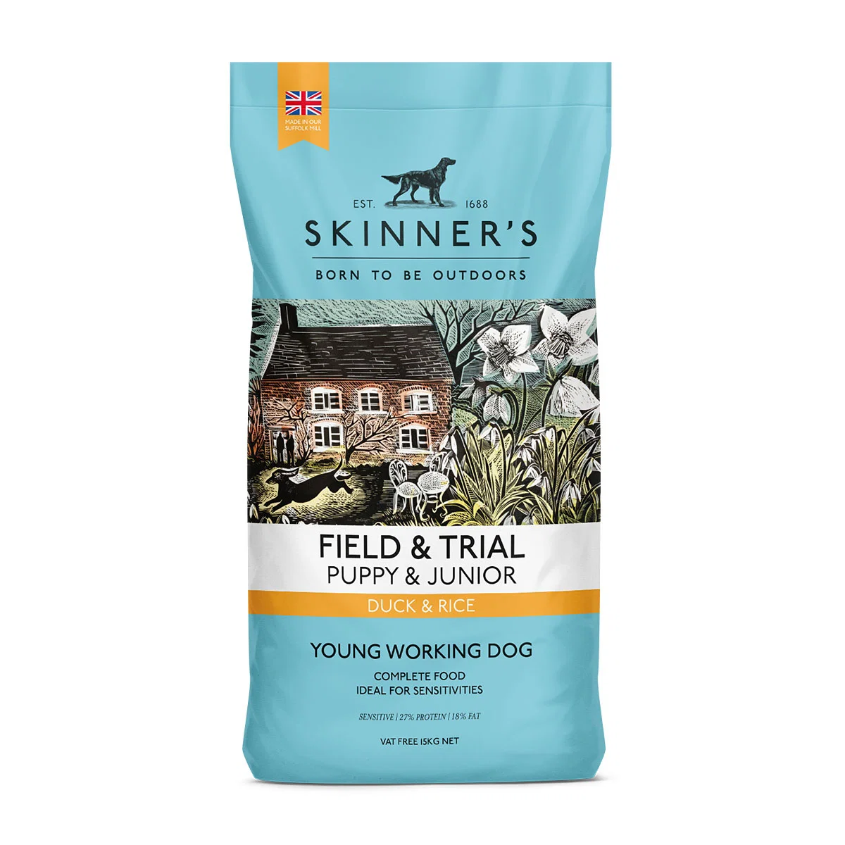 Skinners Field & Trial Puppy & Junior Duck & Rice 15kg
