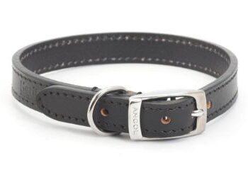 Ancol Heritage Leather Collar Black