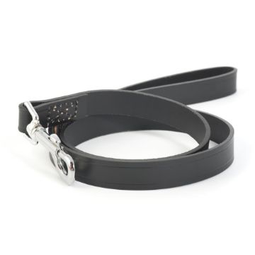 Ancol Heritage Leather Lead Black ¾" x 40"