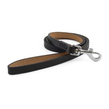 Ancol Heritage Leather Lead Black ½" x 40"