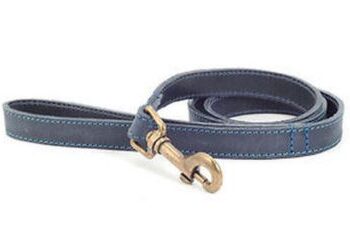 Ancol Timberwolf Leather Lead Blue 50kg 19mm x 40"
