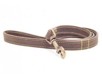 Ancol Timberwolf Leather Lead Sable 50kg 19mm x 40"