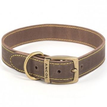 Ancol Timberwolf Leather Collar Sable