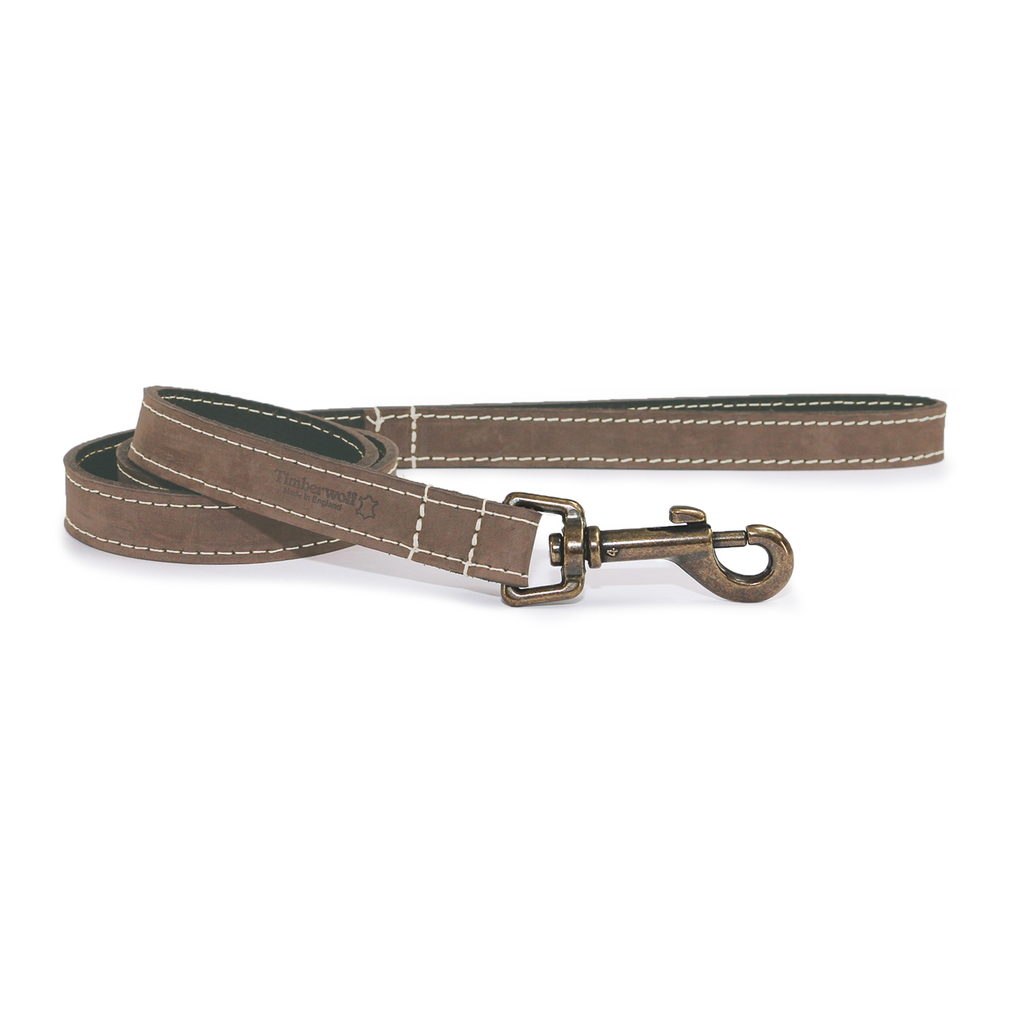 Ancol Timberwolf Leather Dog Lead Sable 50kg 19mm x 40"